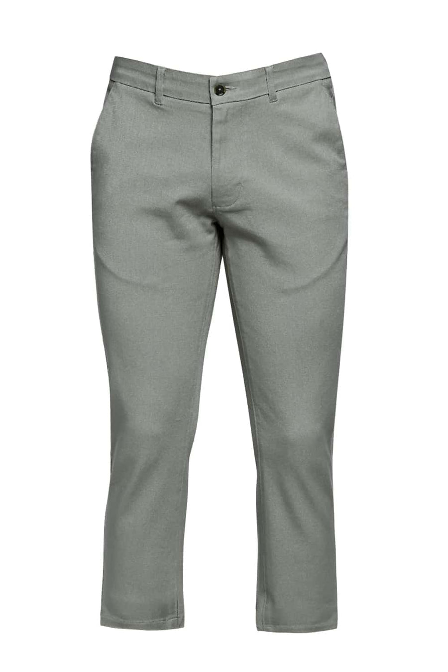 BASICS TAPERED FIT ICEBERG GREEN STRETCH TROUSER