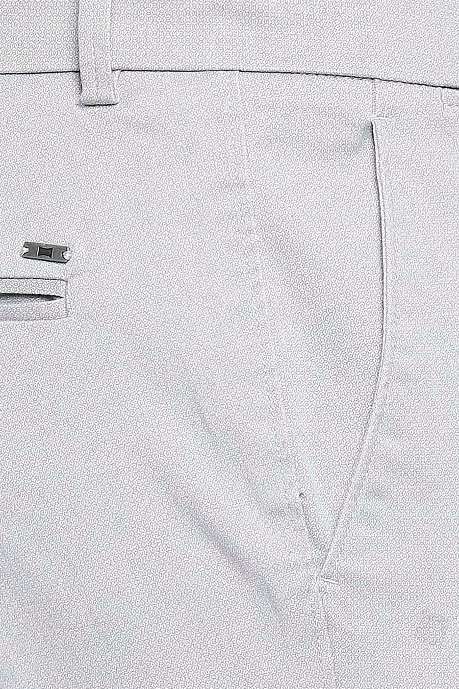 BASICS TAPERED FIT DROPLET GREY STRETCH TROUSER