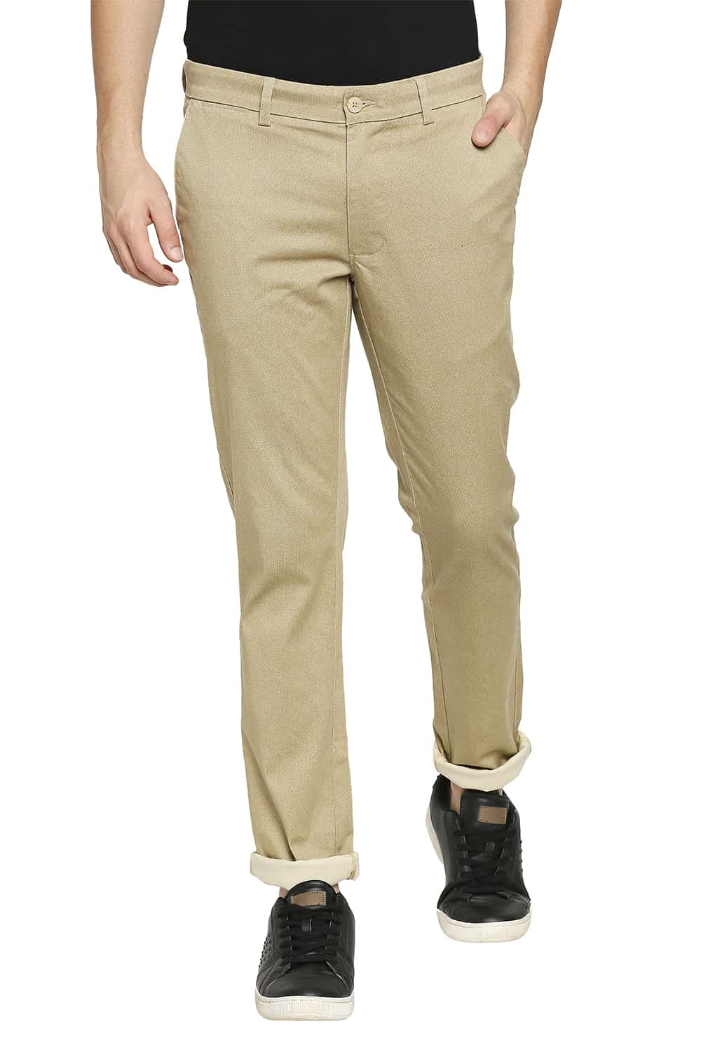 BASICS TAPERED FIT STRETCH TROUSER