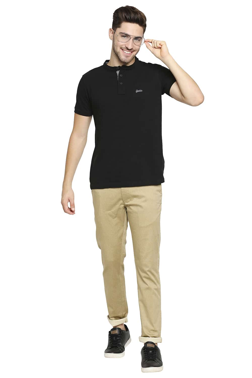 BASICS TAPERED FIT STRETCH TROUSER