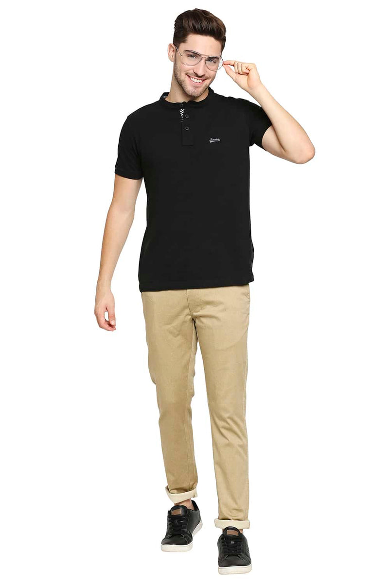 BASICS TAPERED FIT STRETCH TROUSER