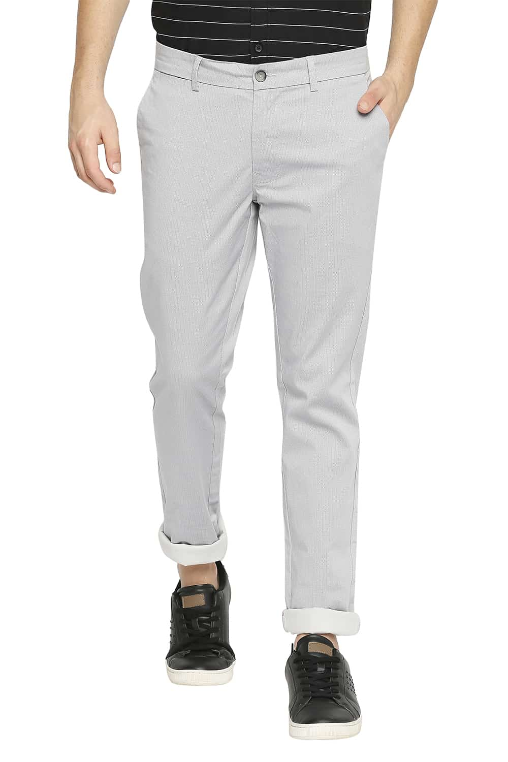 BASICS TAPERED FIT STRETCH TROUSER