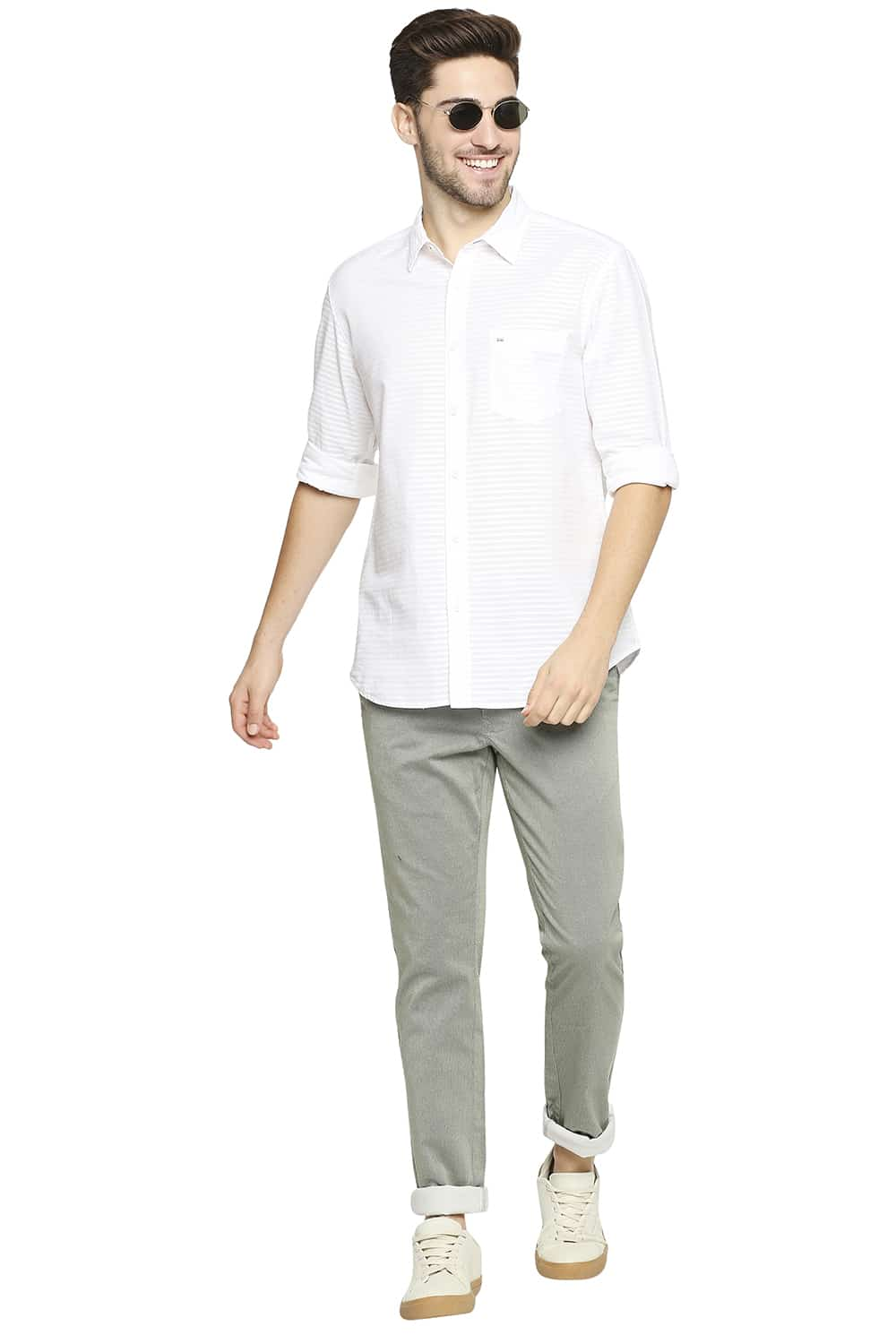 BASICS TAPERED FIT STRETCH TROUSER