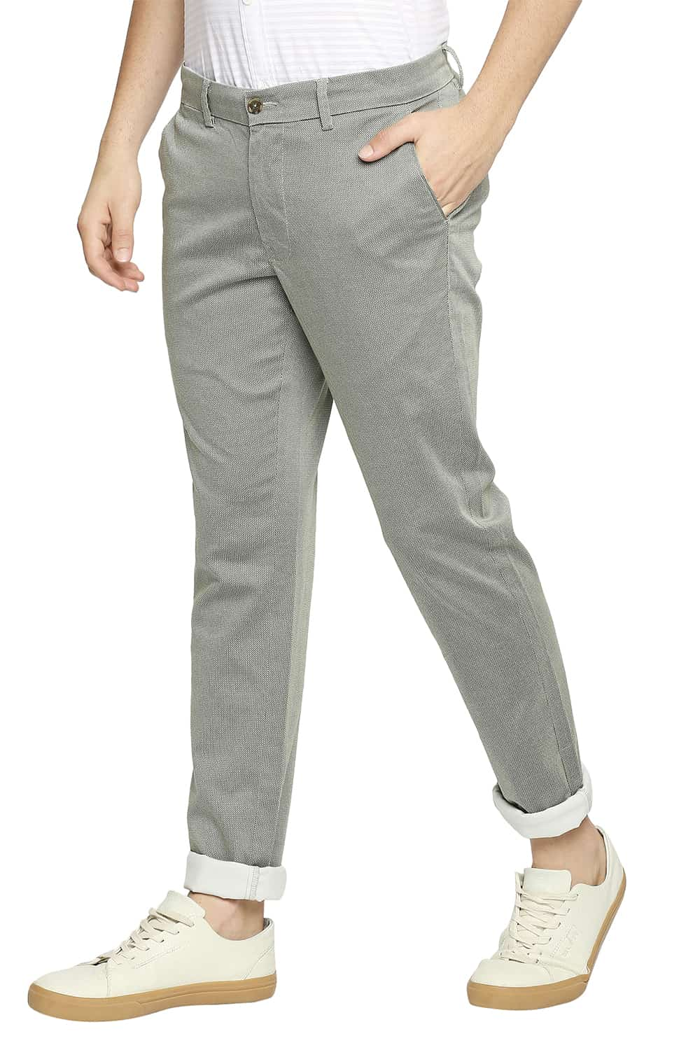 BASICS TAPERED FIT STRETCH TROUSER