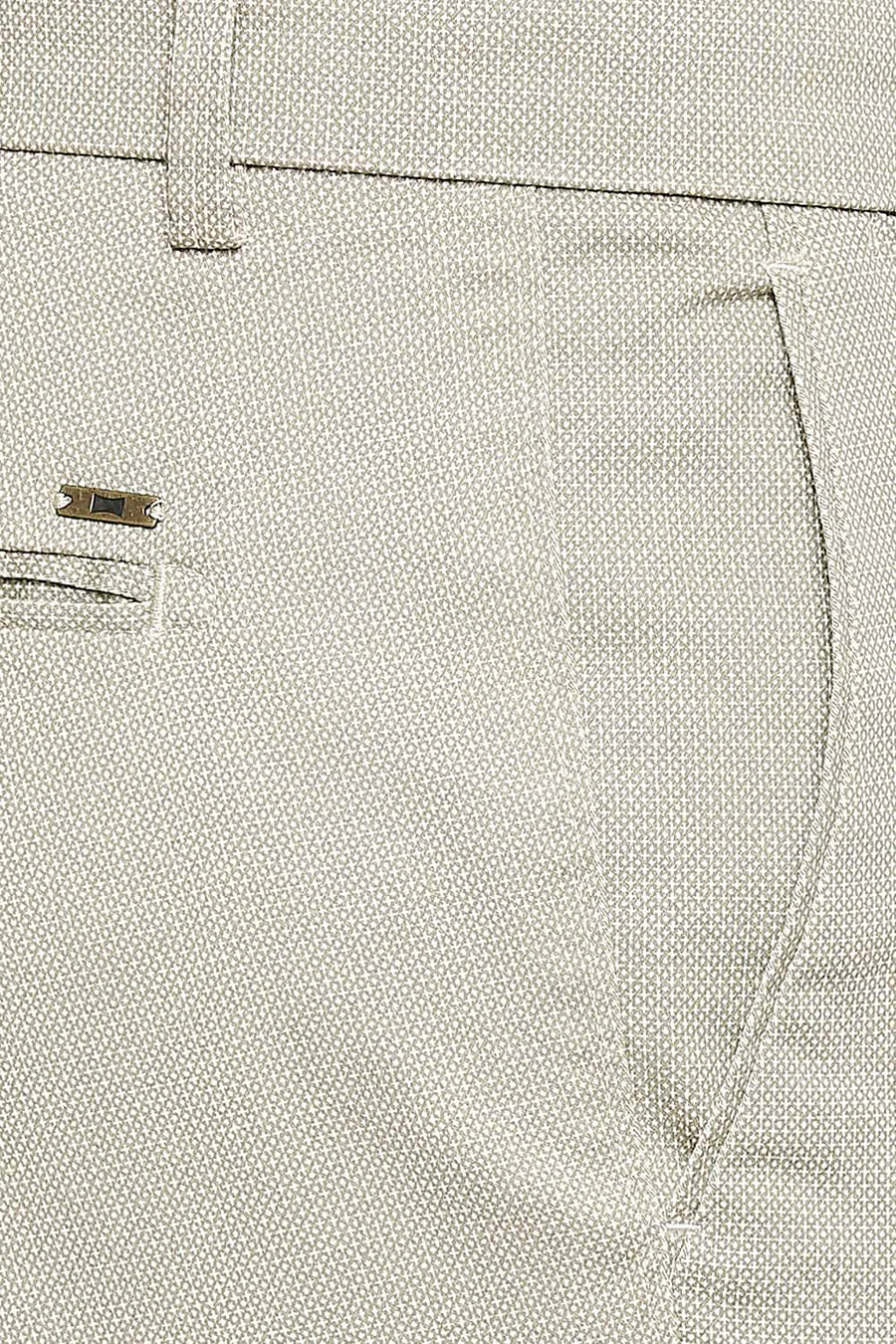 BASICS TAPERED FIT ELMWOOD BEIGE STRETCH TROUSER