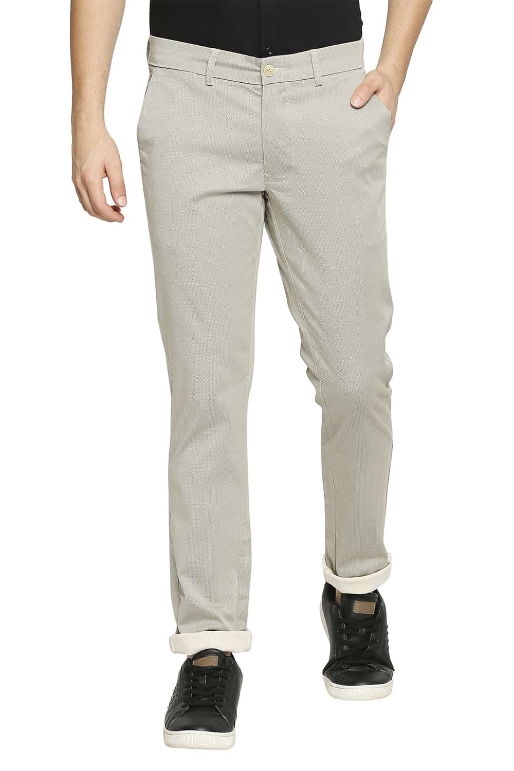 BASICS TAPERED FIT STRETCH TROUSER