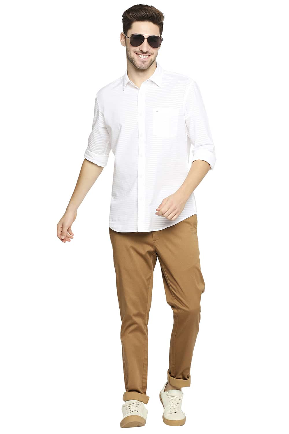 BASICS TAPERED FIT STRETCH TROUSER