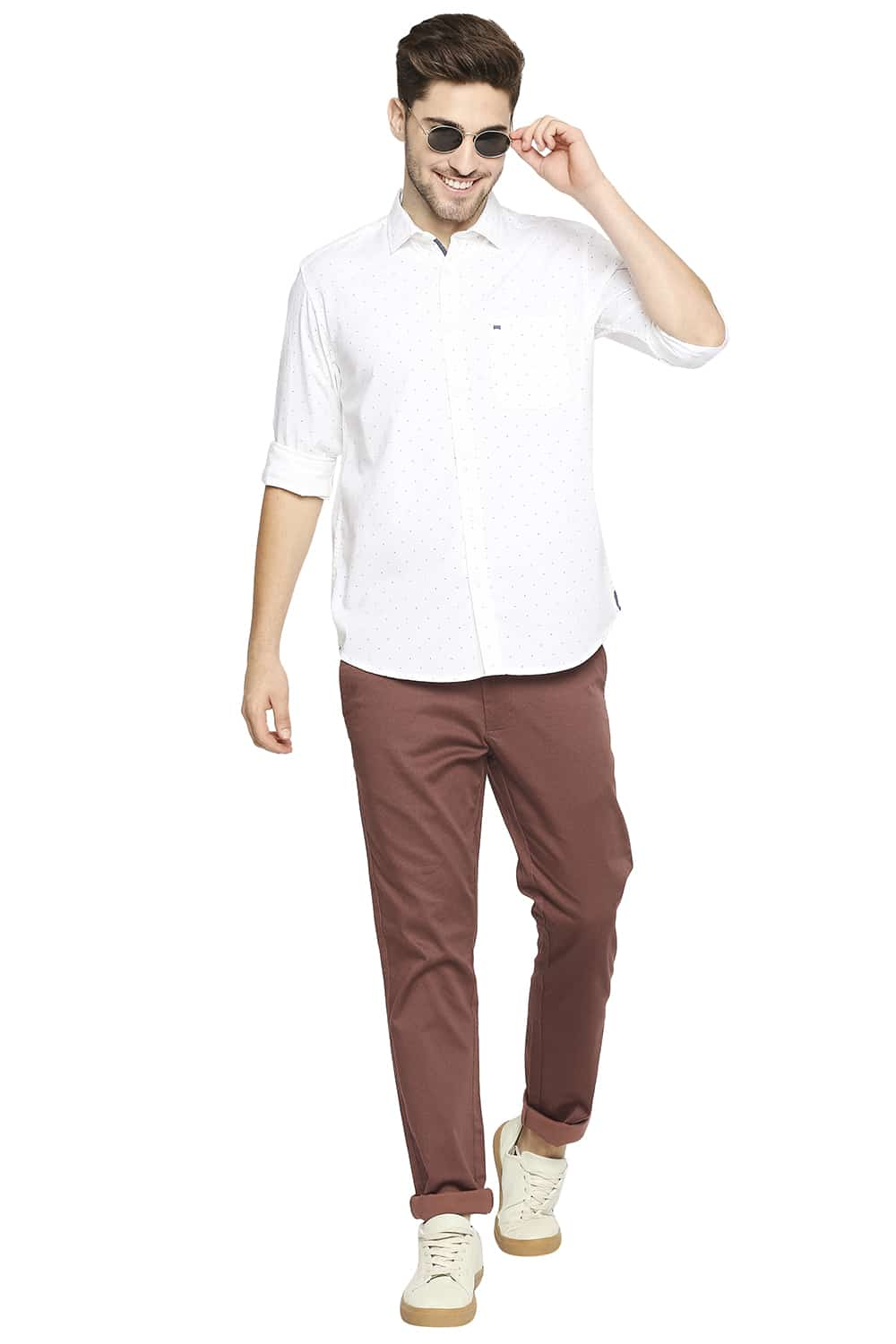 BASICS TAPERED FIT STRETCH TROUSER