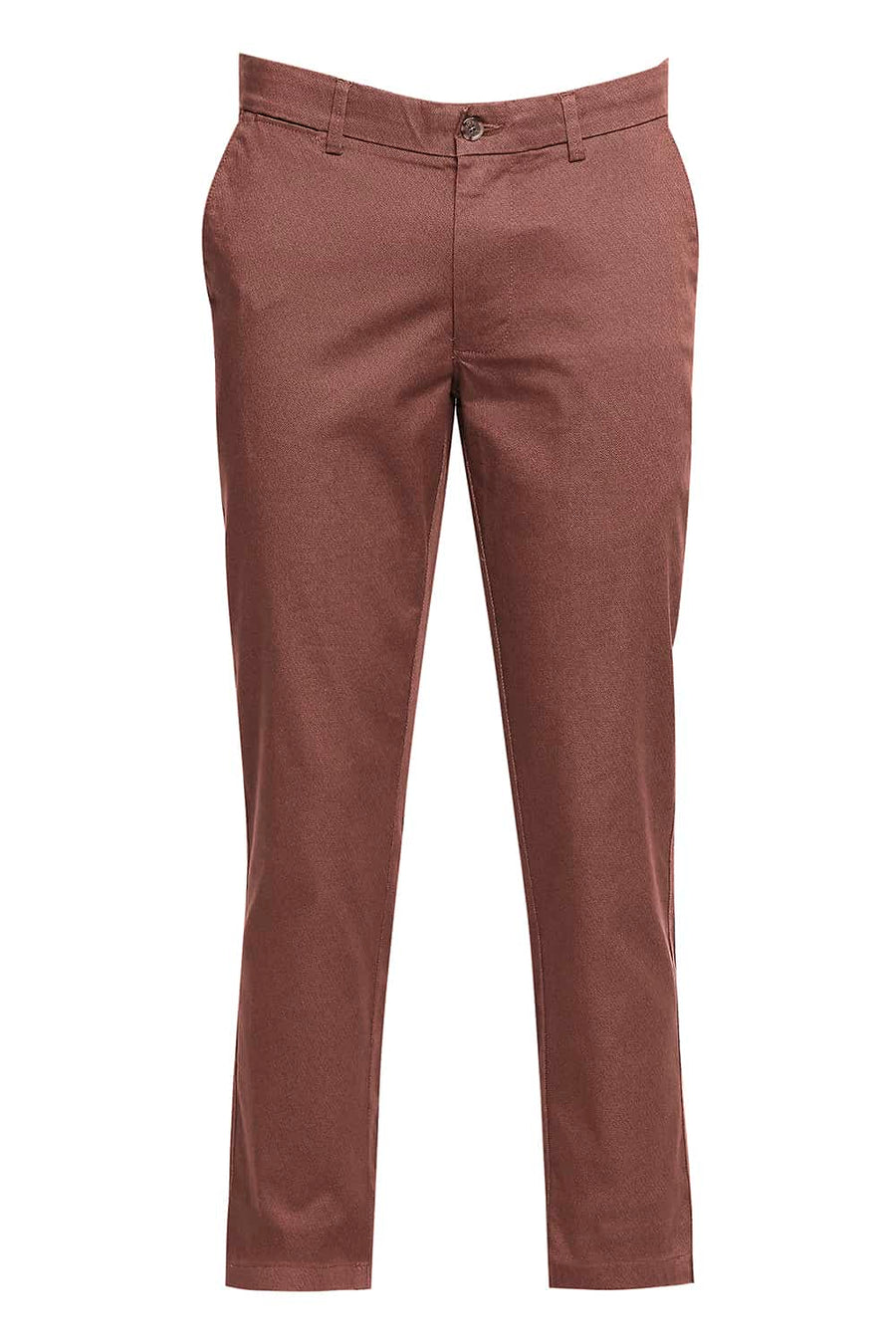 BASICS TAPERED FIT AZTEC BRICK STRETCH TROUSER