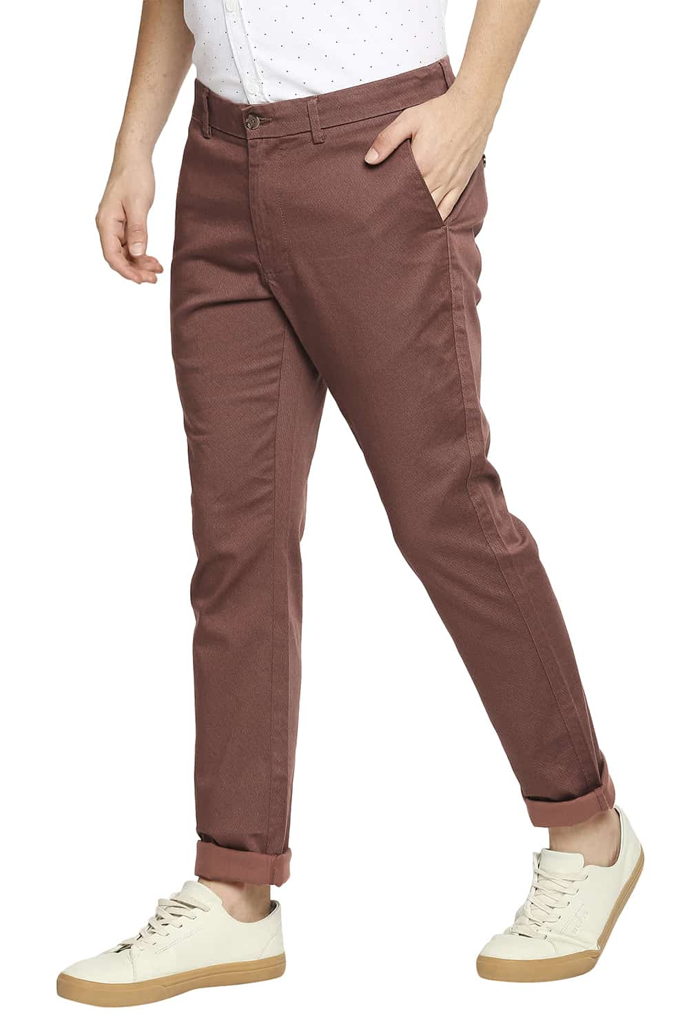 BASICS TAPERED FIT STRETCH TROUSER