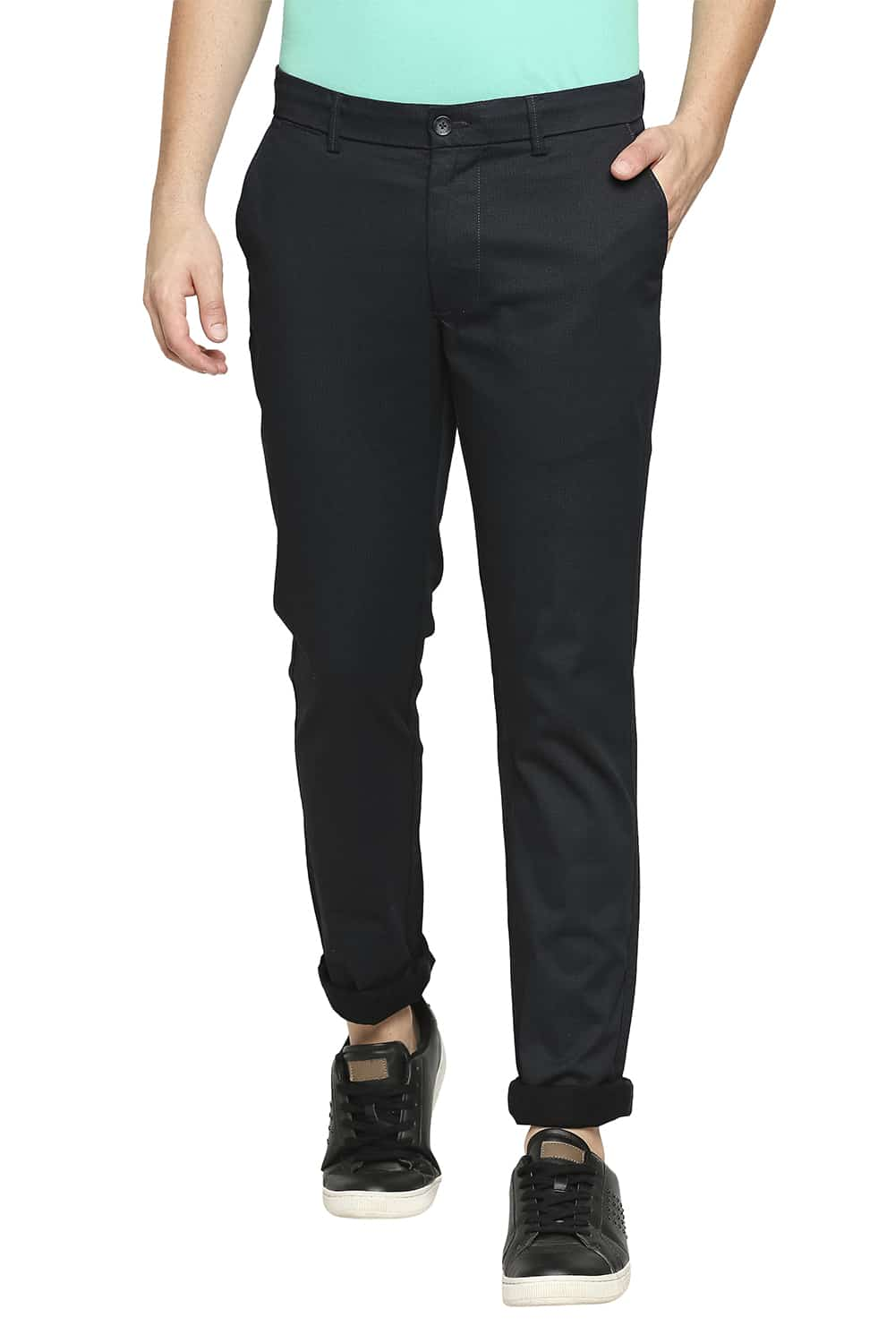 BASICS TAPERED FIT STRETCH TROUSER