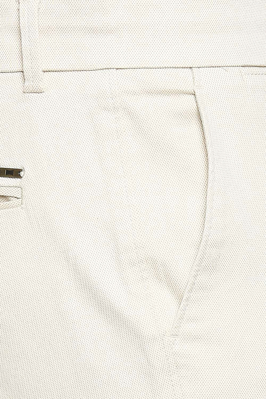 BASICS TAPERED FIT TURTLE DOVE BEIGE STRETCH TROUSER