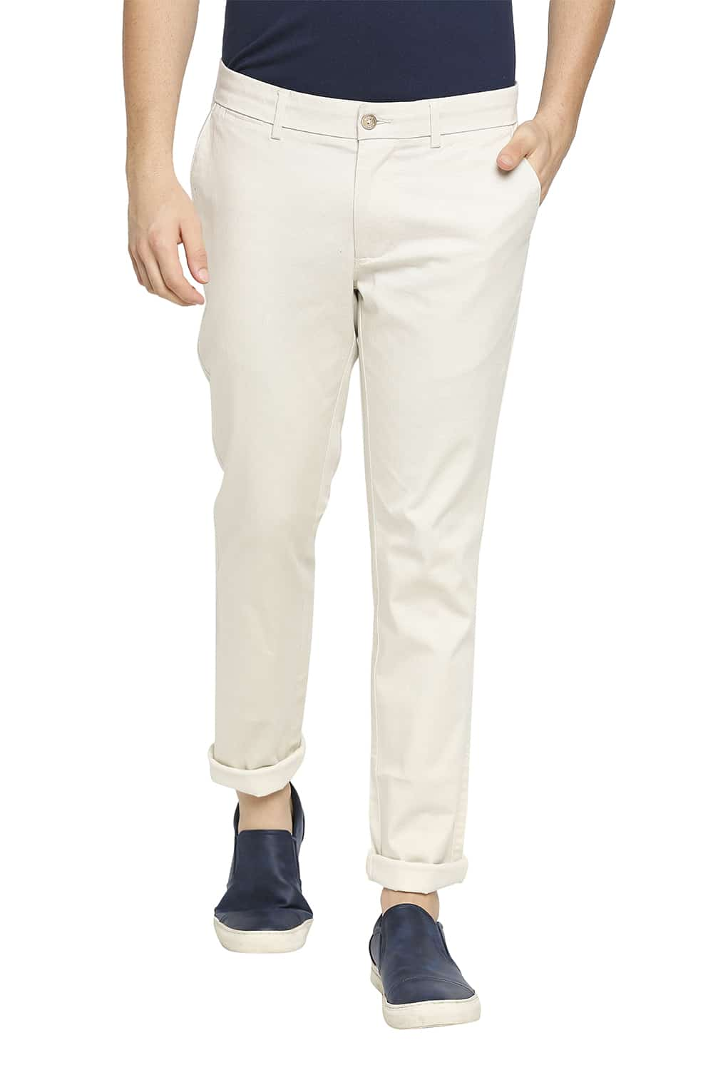 BASICS TAPERED FIT STRETCH TROUSER