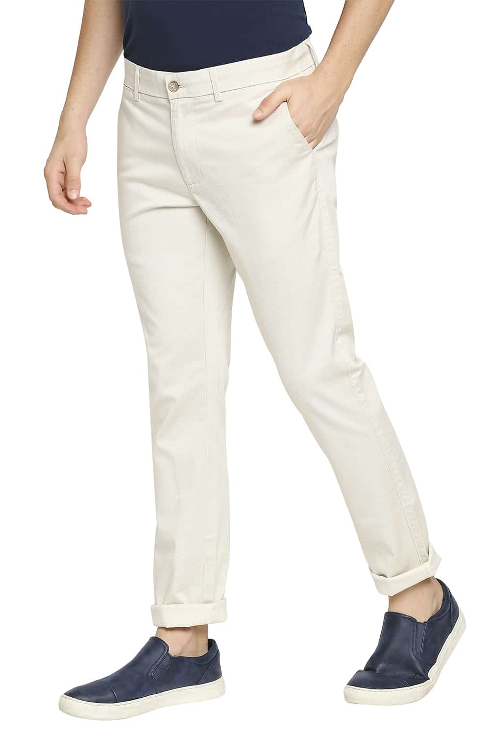 BASICS TAPERED FIT STRETCH TROUSER