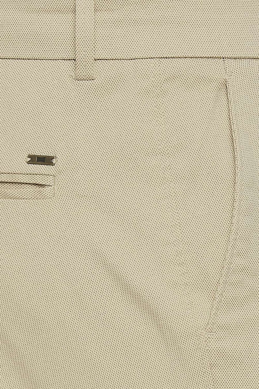BASICS TAPERED FIT BISCOTTI KHAKI STRETCH TROUSER