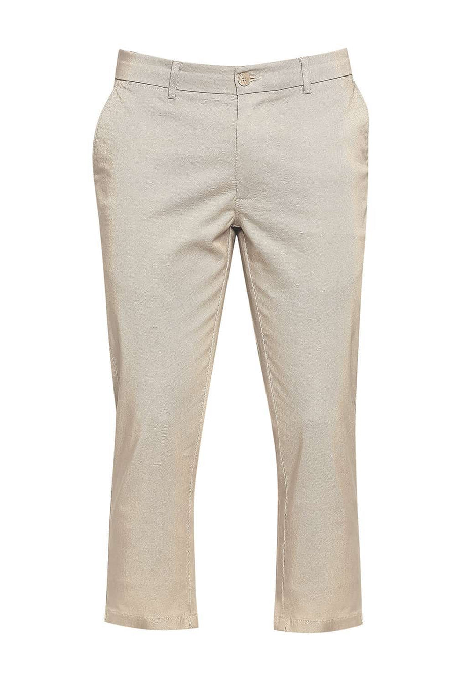 BASICS TAPERED FIT BISCOTTI KHAKI STRETCH TROUSER