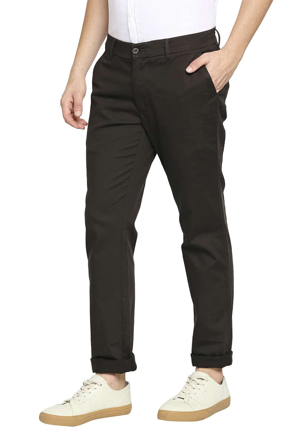 BASICS TAPERED FIT STRETCH TROUSER