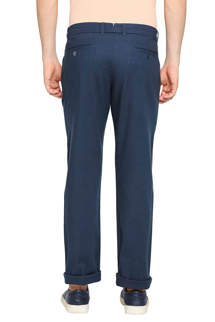 BASICS TAPERED FIT MOONLIT NAVY STRETCH TROUSER