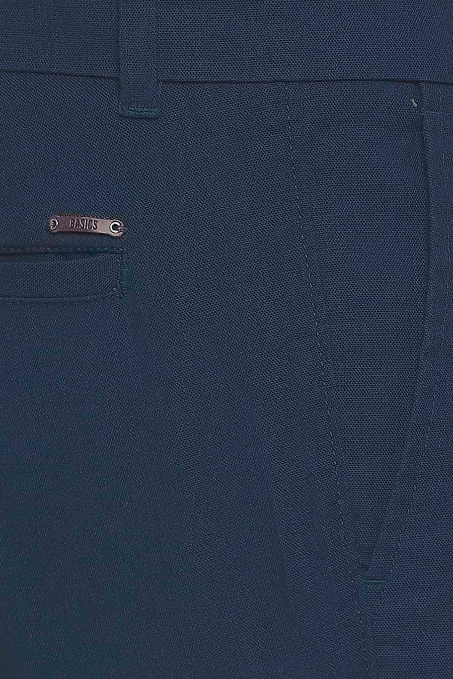 BASICS TAPERED FIT MOONLIT NAVY STRETCH TROUSER
