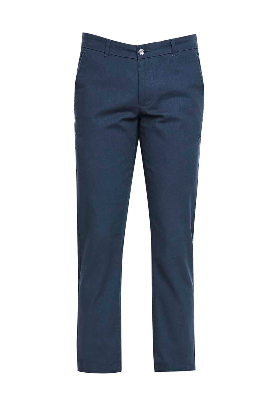 BASICS TAPERED FIT MOONLIT NAVY STRETCH TROUSER