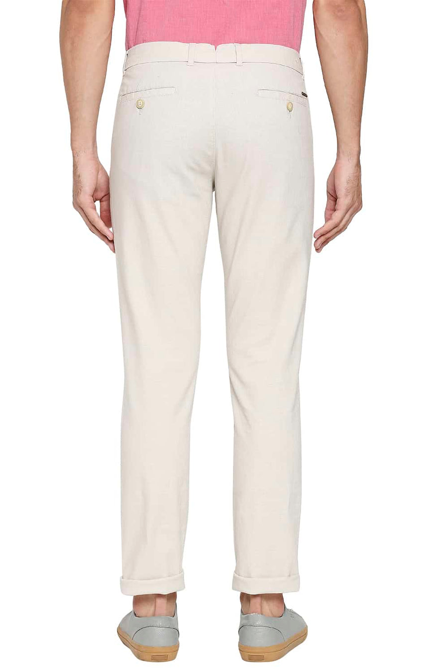 BASICS TAPERED FIT ARCTIC ECRU STRETCH TROUSER