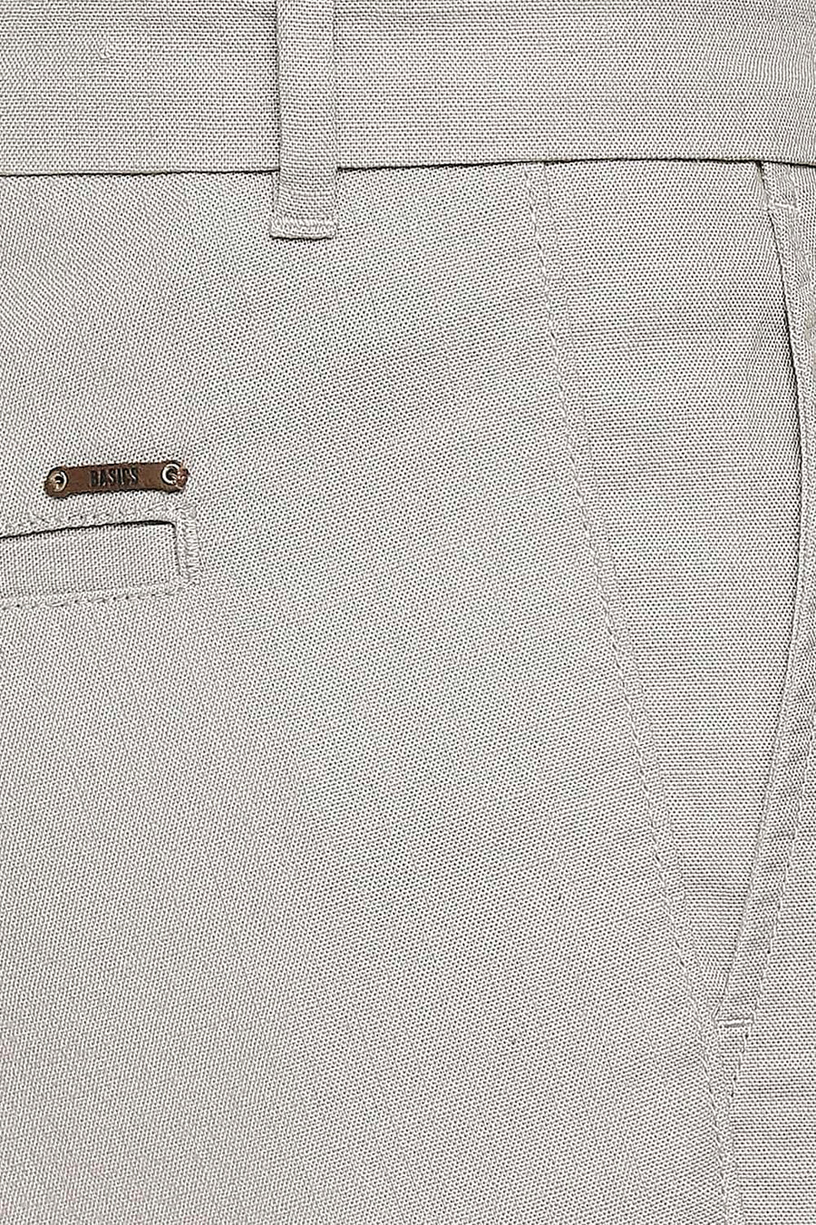 BASICS TAPERED FIT COBBLESTONE GREY STRETCH TROUSER