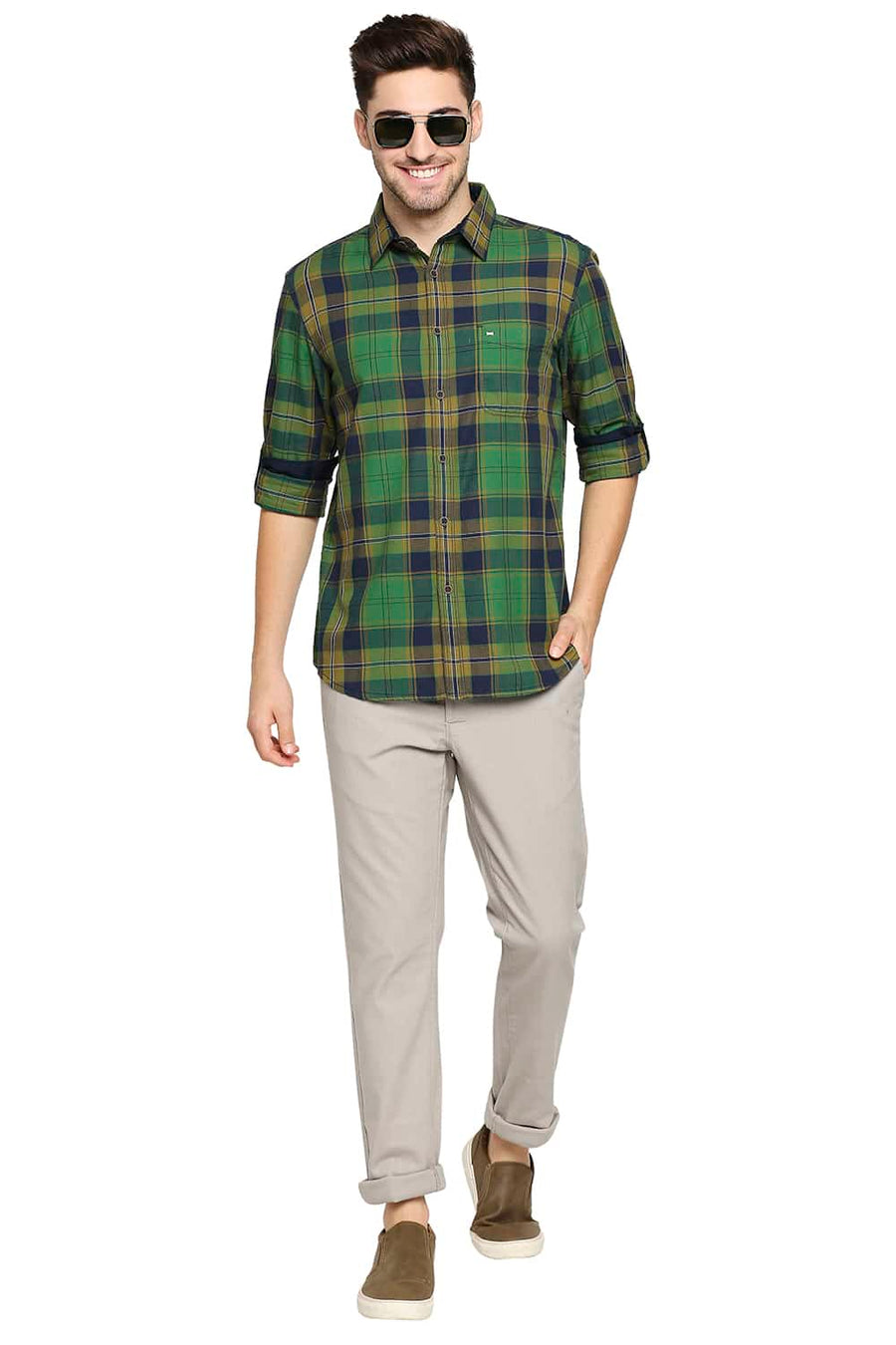 BASICS TAPERED FIT COBBLESTONE GREY STRETCH TROUSER