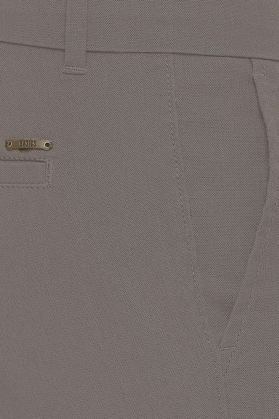 BASICS TAPERED FIT FALCON GREY STRETCH TROUSER