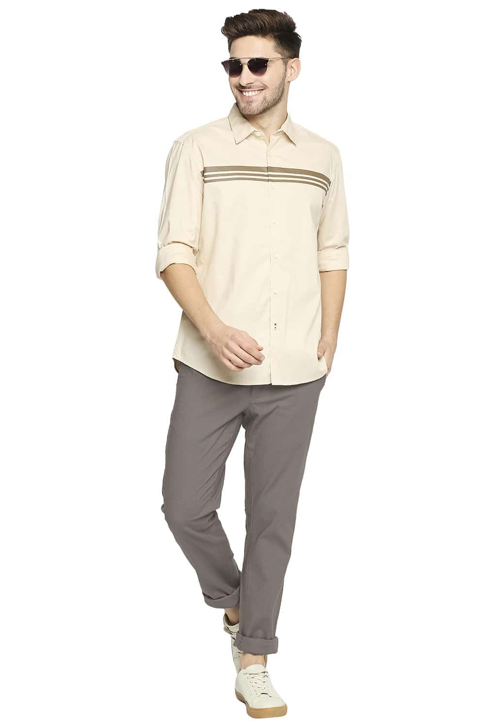 BASICS TAPERED FIT STRETCH TROUSER