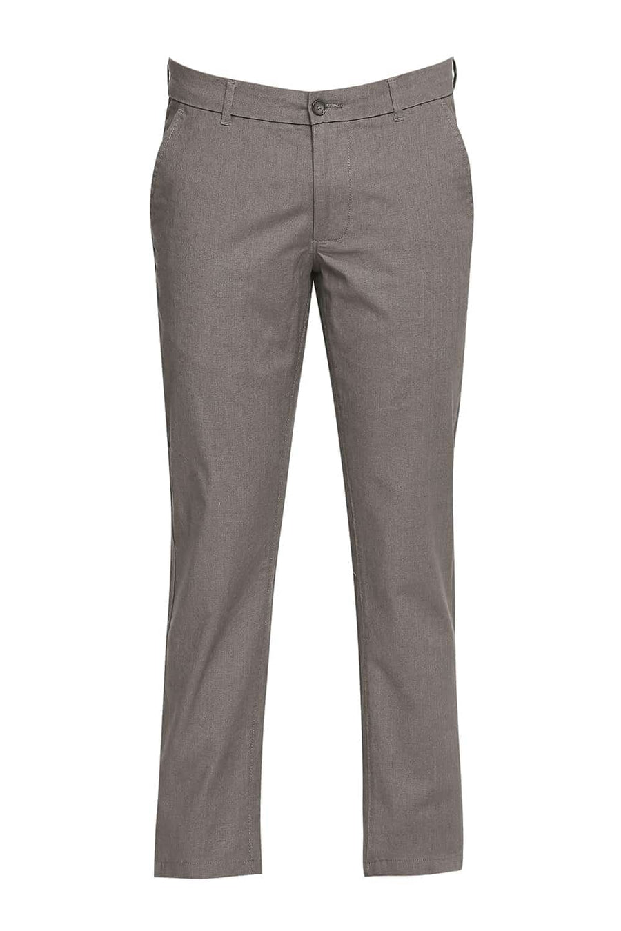 BASICS TAPERED FIT FALCON GREY STRETCH TROUSER