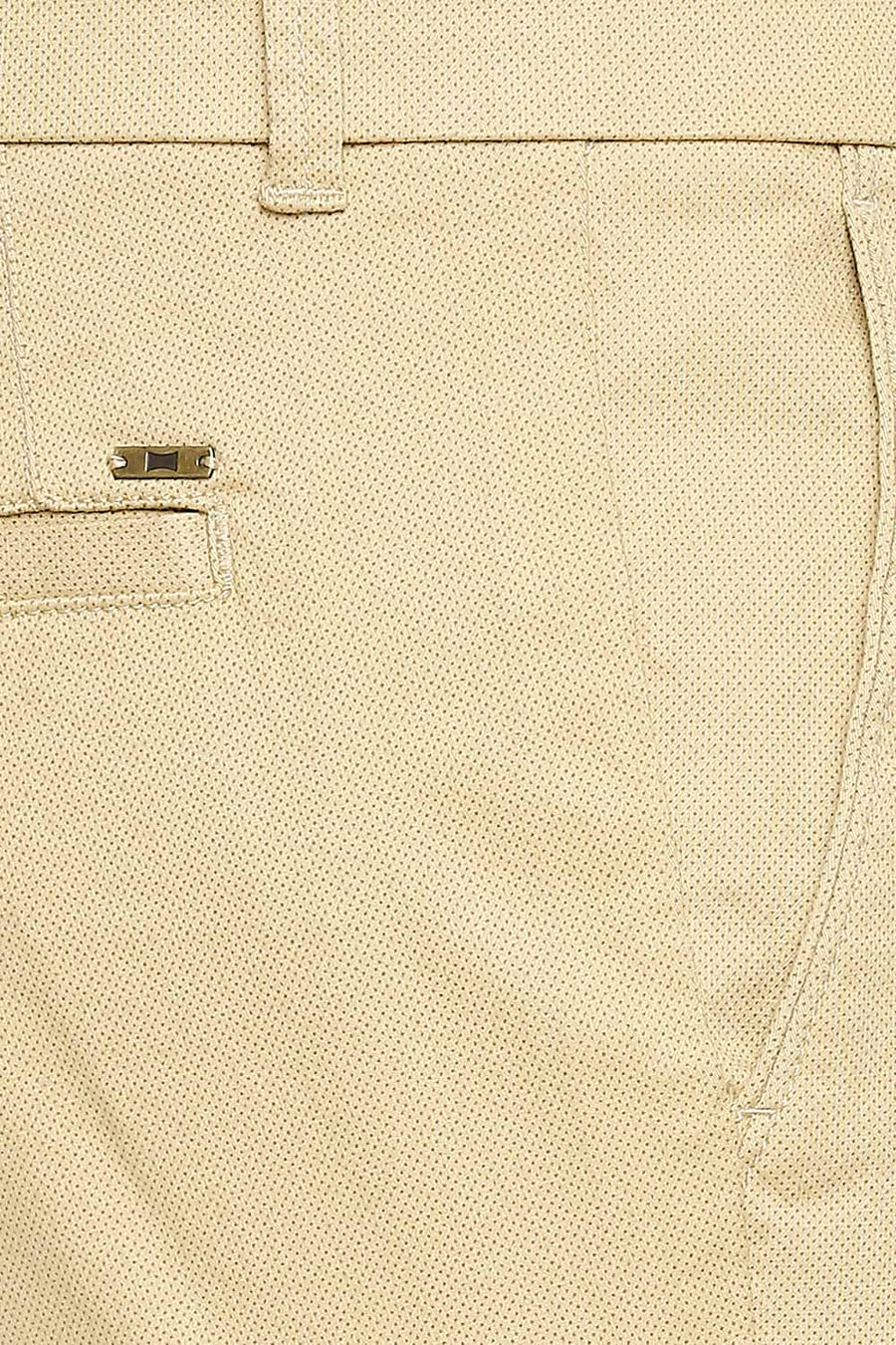 BASICS TAPERED FIT TAUPE KHAKI STRETCH TROUSER