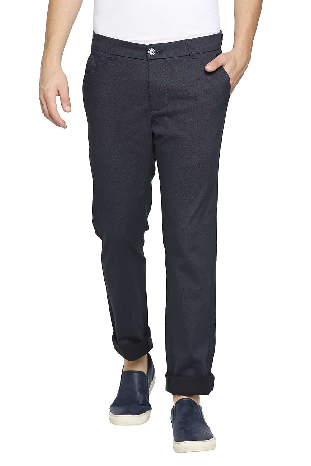 BASICS TAPERED FIT STRETCH TROUSER