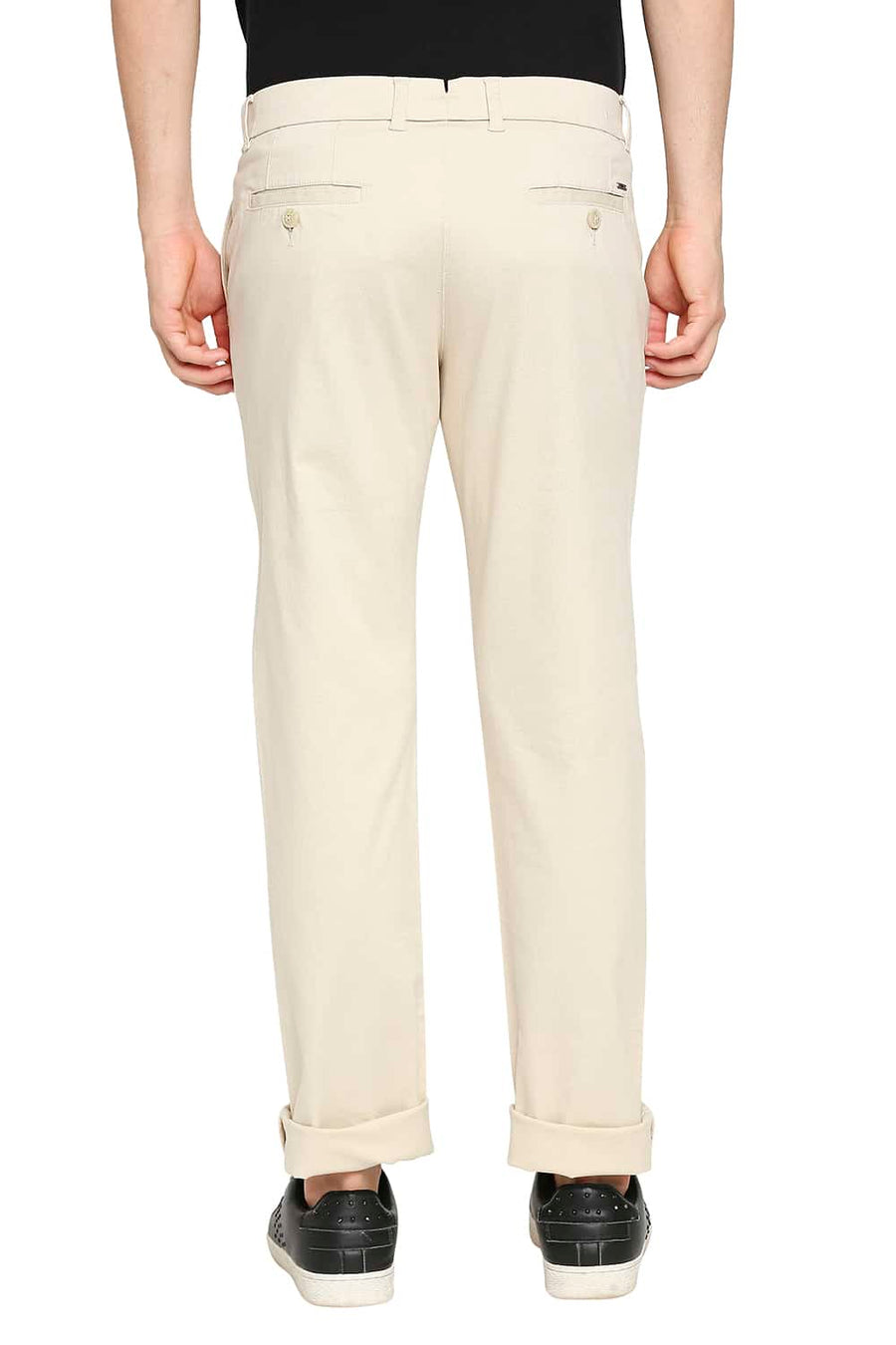 BASICS TAPERED FIT CREME ECRU STRETCH TROUSER