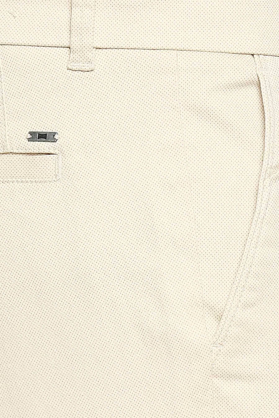 BASICS TAPERED FIT CREME ECRU STRETCH TROUSER