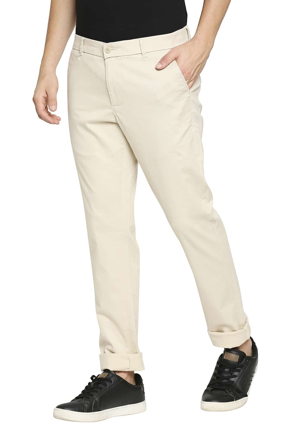 BASICS TAPERED FIT STRETCH TROUSER