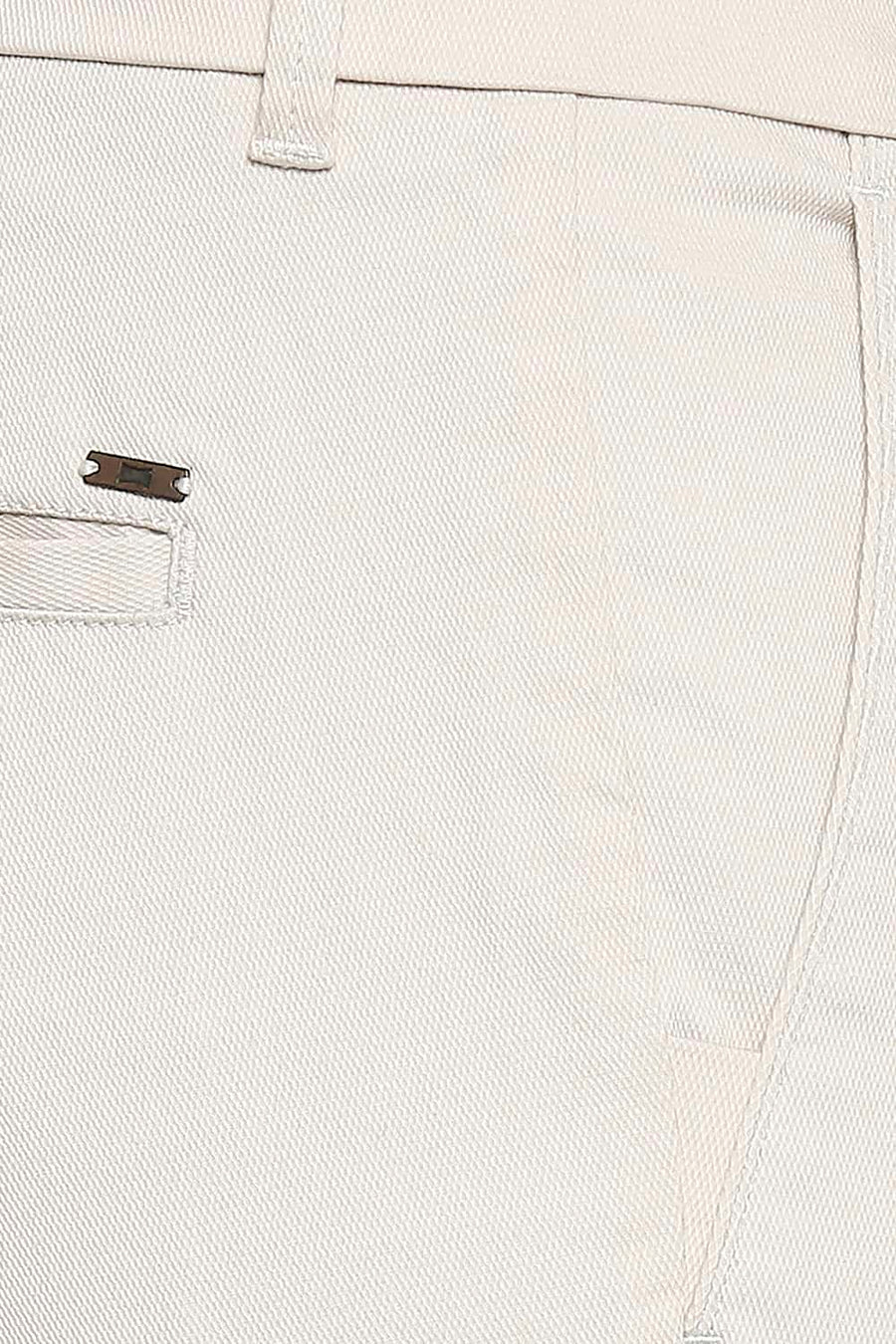 BASICS TAPERED FIT SAND BEIGE STRETCH TROUSER