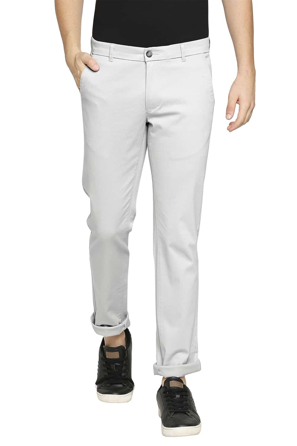 BASICS TAPERED FIT STRETCH TROUSER