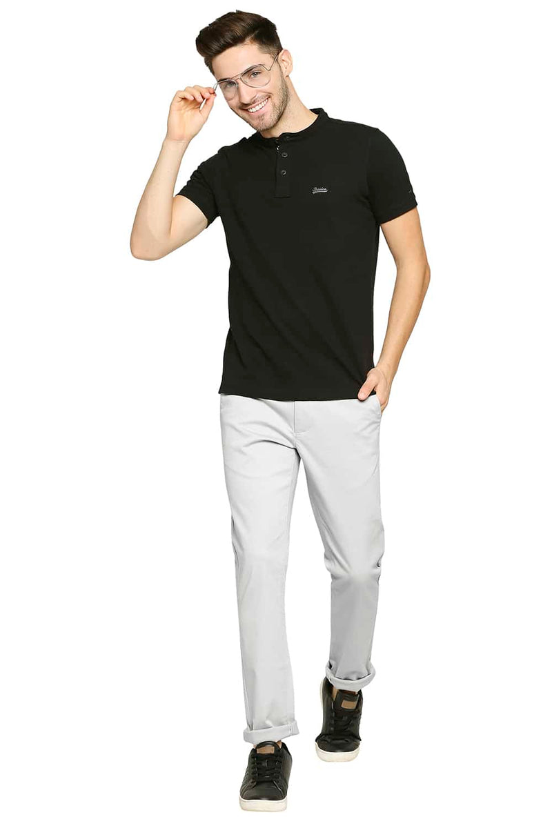 BASICS TAPERED FIT STRETCH TROUSER