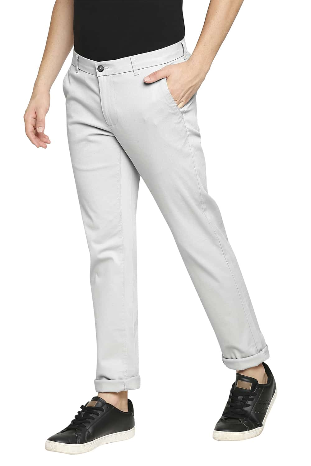 BASICS TAPERED FIT STRETCH TROUSER