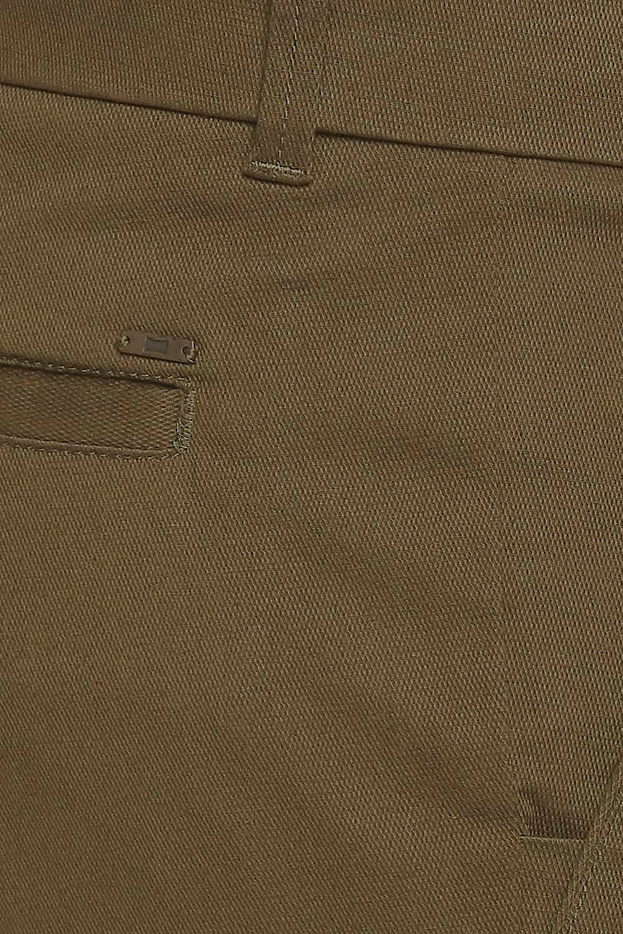 BASICS TAPERED FIT BUTTERNUT BROWN STRETCH TROUSER