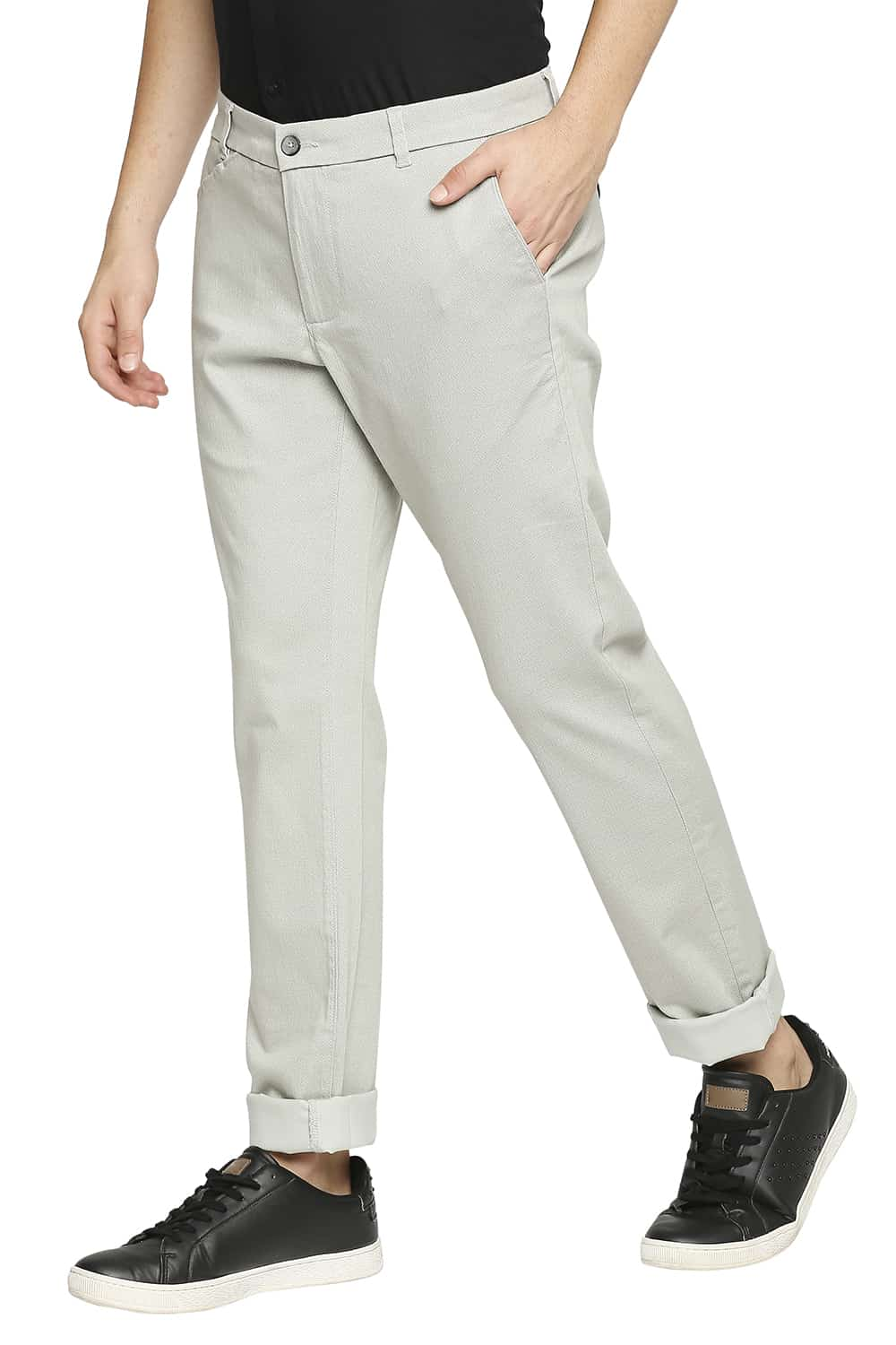 BASICS TAPERED FIT STRETCH TROUSER