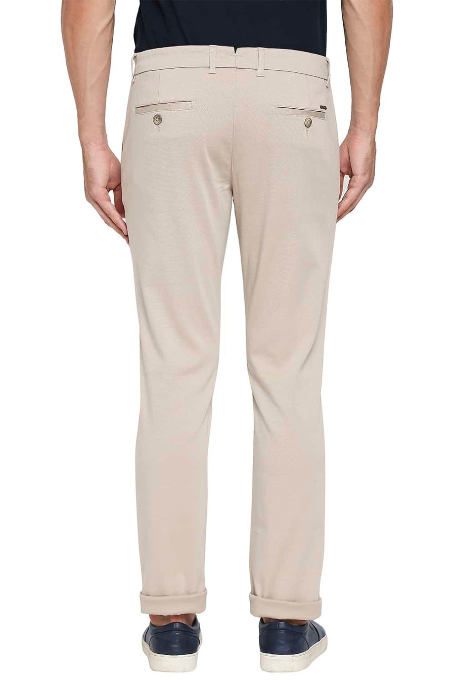 BASICS TAPERED FIT HUMUS BEIGE STRETCH TROUSER