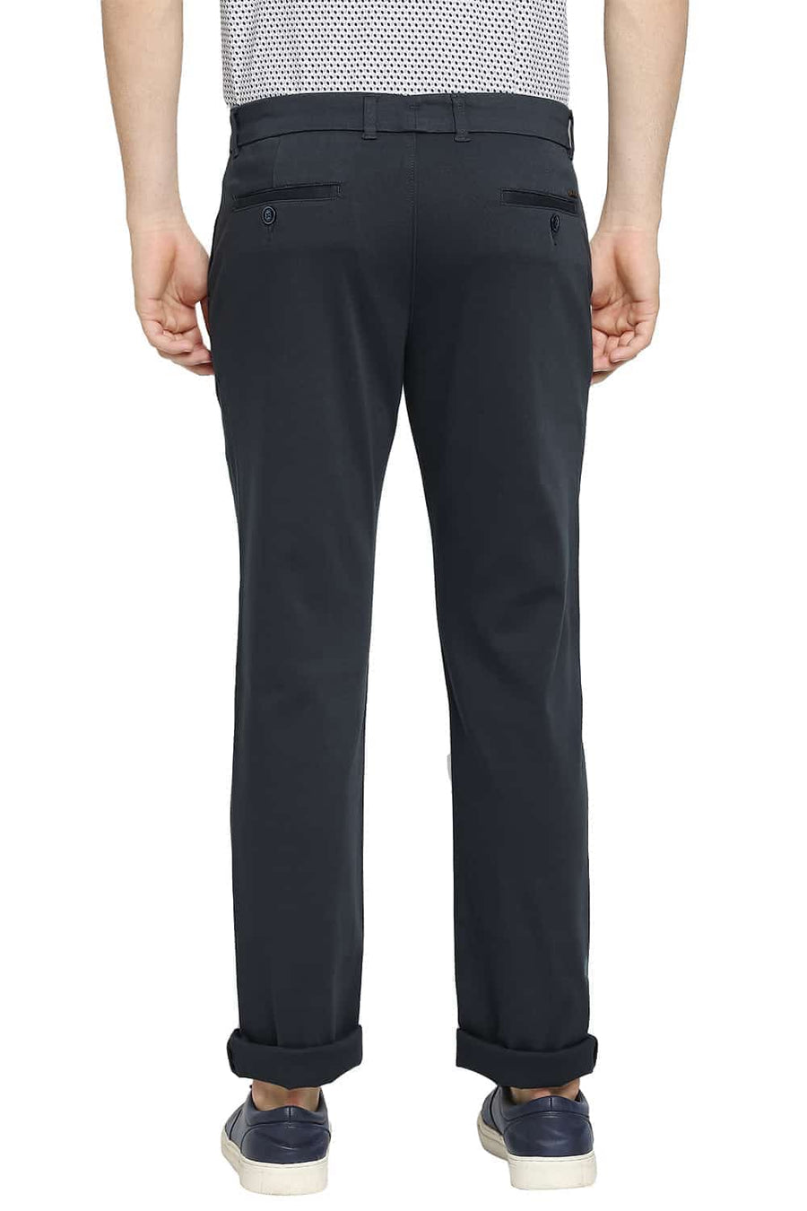 BASICS TAPERED FIT SPRUCE NAVY STRETCH TROUSER