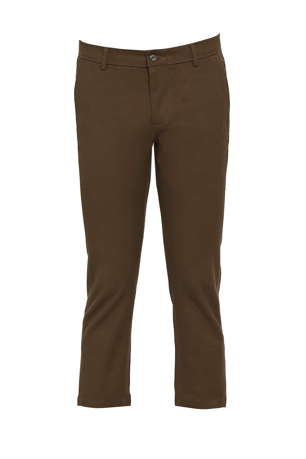 BASICS TAPERED FIT STRETCH TROUSERS