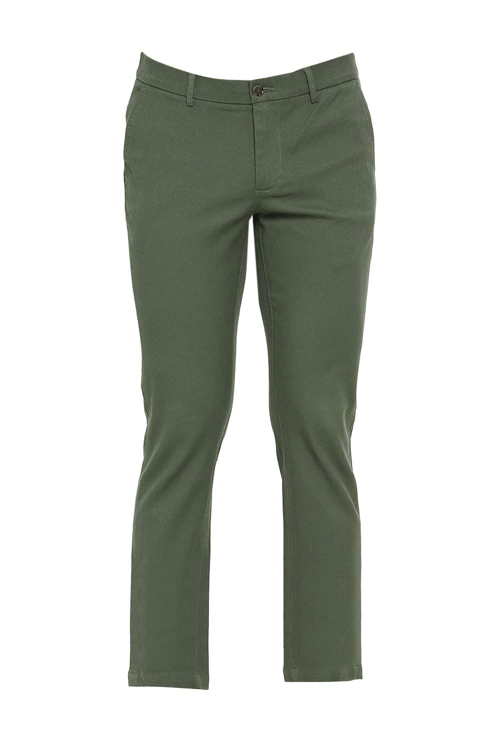 BASICS TAPERED FIT STRETCH TROUSERS