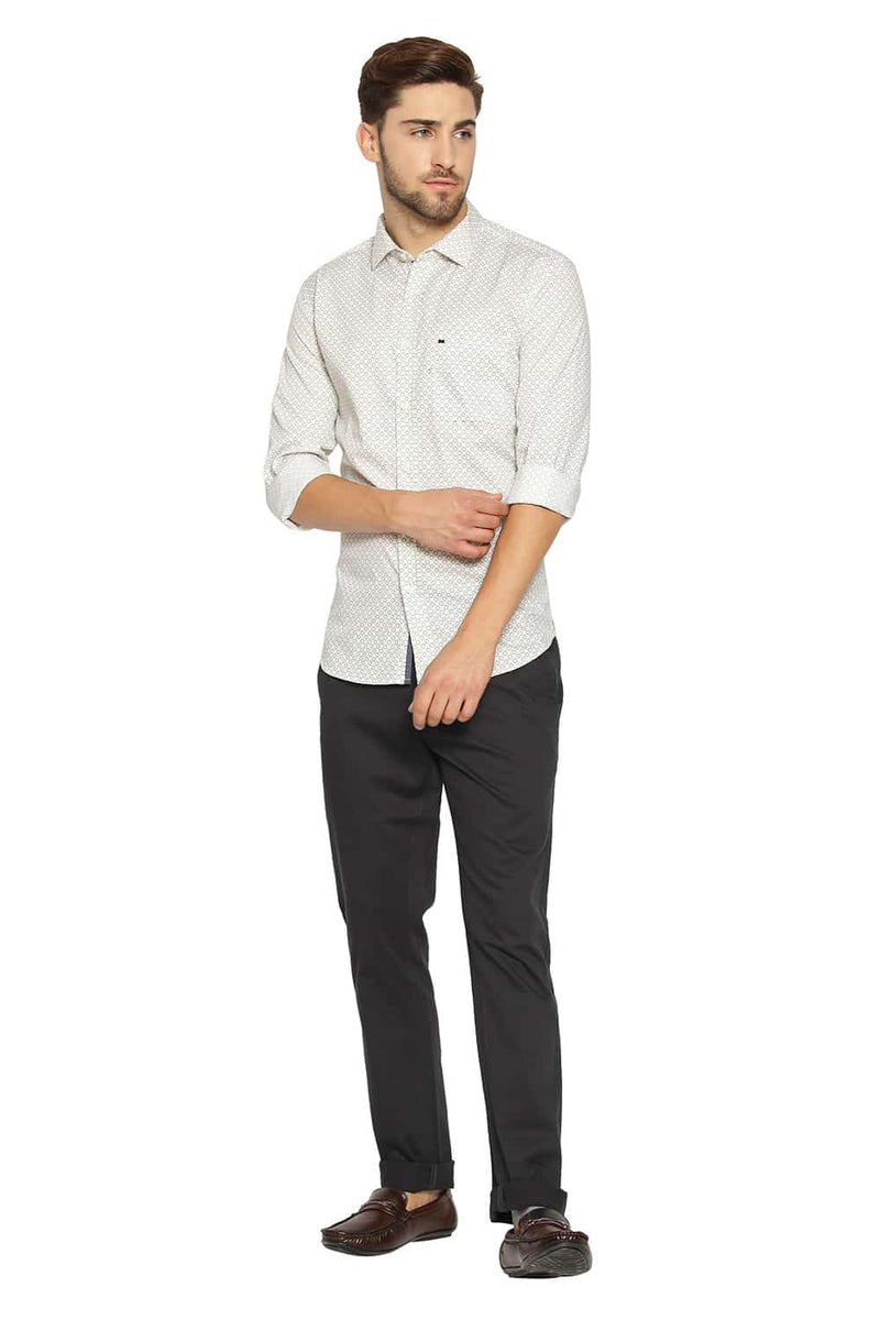 BASICS TAPERED FIT STRETCH TROUSERS