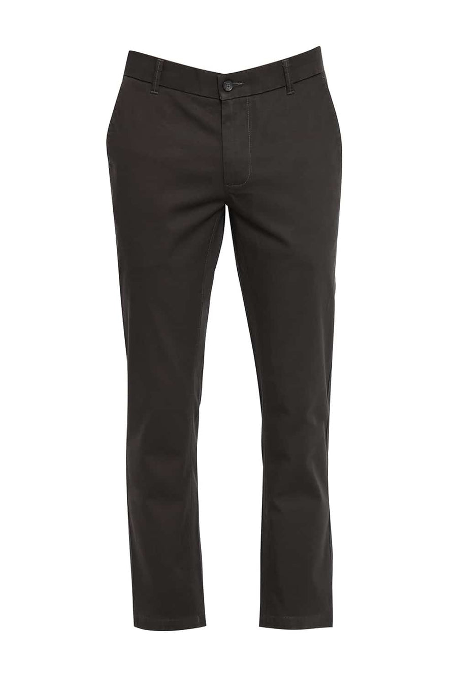 BASICS TAPERED FIT CASTLEROCK GREY STRETCH TROUSERS