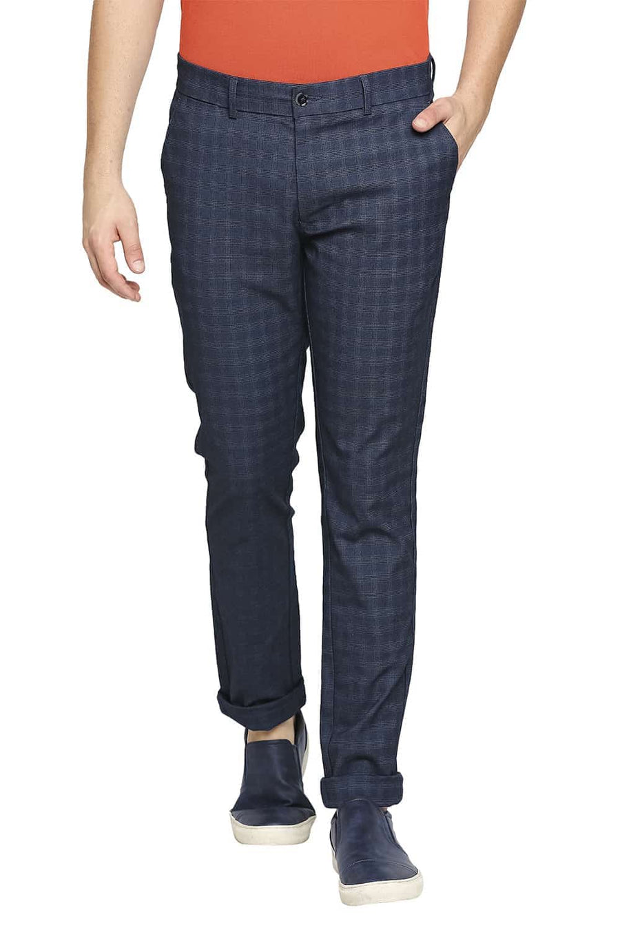 BASICS SKINNY FIT OCEANVIEW NAVY STRETCH TROUSER