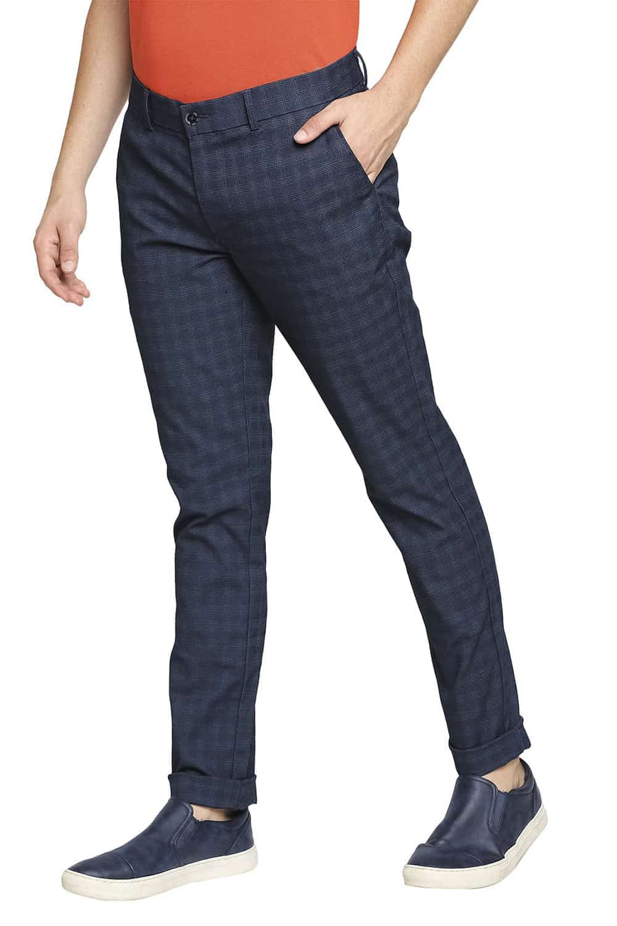 BASICS SKINNY FIT OCEANVIEW NAVY STRETCH TROUSER