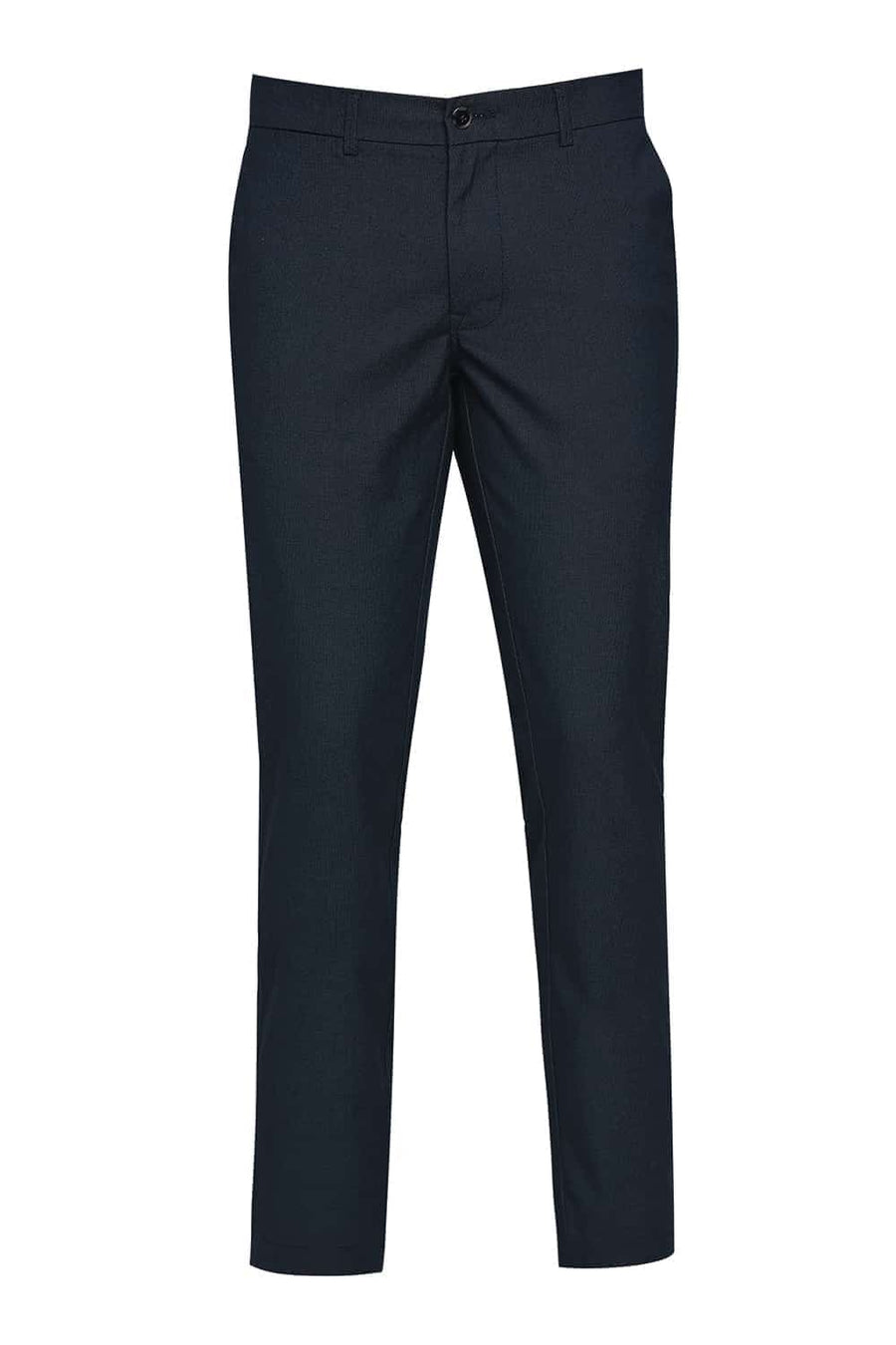 BASICS SKINNY FIT STRATIFIED NAVY STRETCH TROUSER